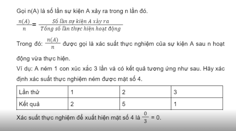 Ví dụ minh họa cho công thức