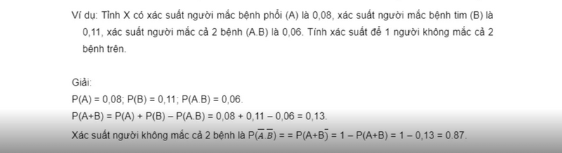 Hai biến cố bất kì cùng liên quan đến phép thử