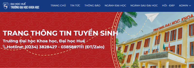 Qua trang web của các trường Đại học, Cao đẳng