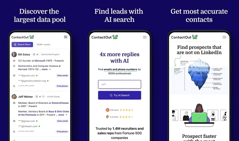 Những tính năng nổi bật của ứng dụng ContactOut - Find email/phone