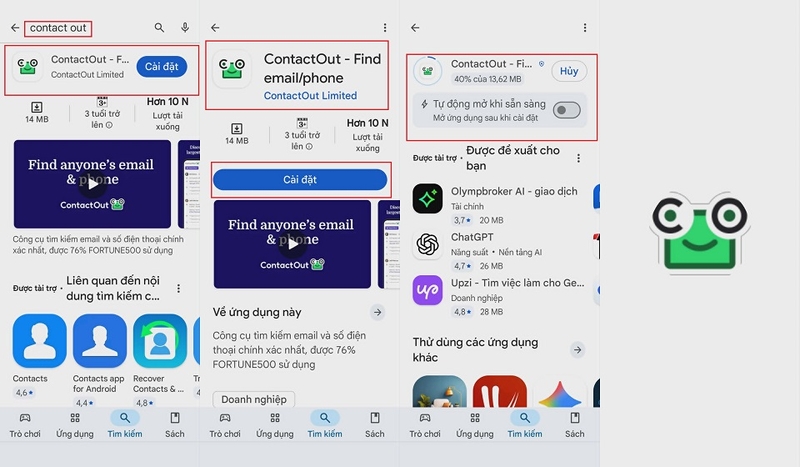 Cách tải về ContactOut - Find email/phone cho thiết bị Android của bạn