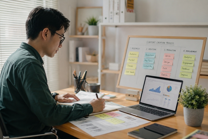 Quy trình làm việc chuyên nghiệp của một content creator