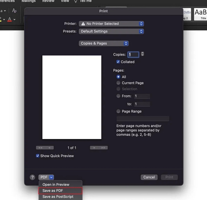 Cách chuyển file Word sang PDF trên MacBook - ảnh 1