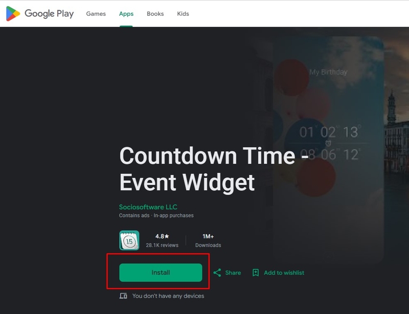 Countdown Time Event Widget (ảnh 7)