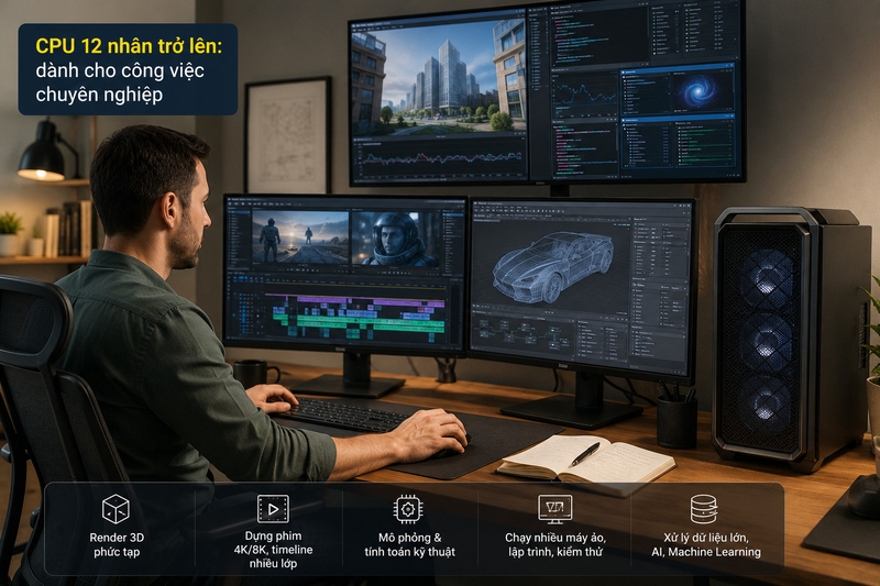 CPU 12 nhân trở lên dành cho ai