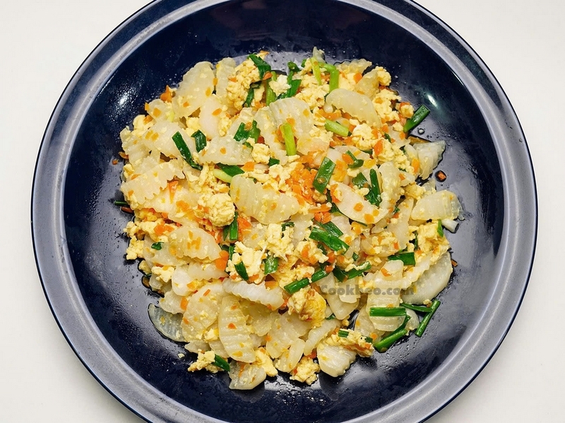 củ cải xào trứng ảnh 5