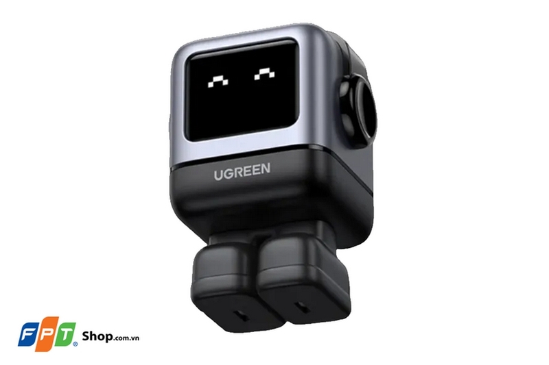 Củ sạc nhanh 3 cổng Robot Ugreen GaN 65W USB-C chuẩn PD/PPS + USB-A ảnh 2
