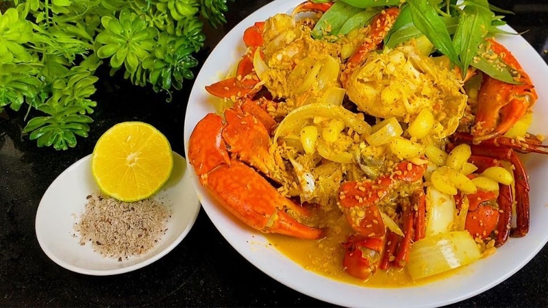 Cua lột xào bơ tỏi
