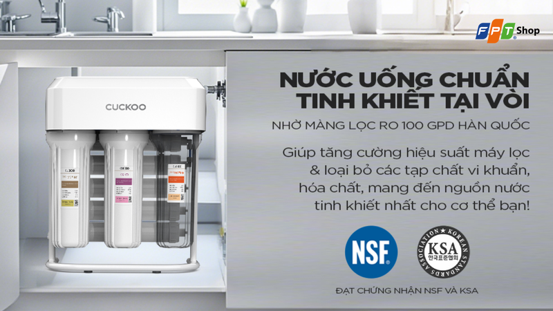 Đạt chuẩn nước uống trực tiếp