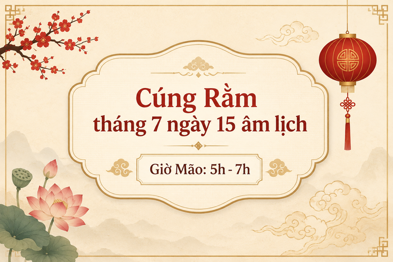 Cúng Rằm tháng 7 ngày 15 âm lịch