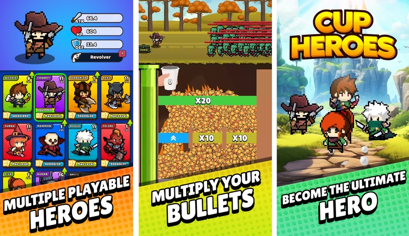 Tải Cup Heroes: Tựa game hành động nhập vai nhàn rỗi độc đáo