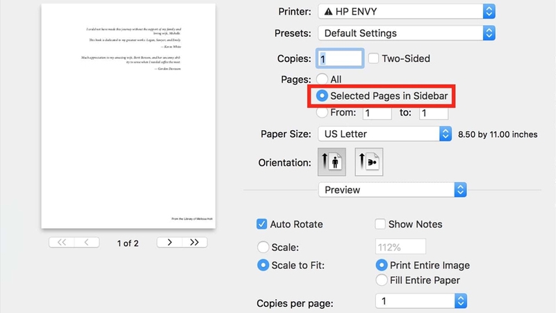 Selected pages là nhóm các trang được người dùng lựa chọn