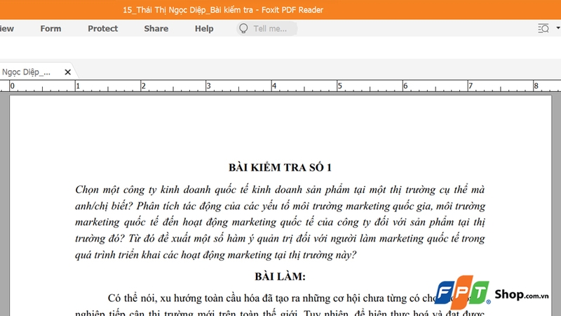 Mở file PDF có trang bạn muốn in