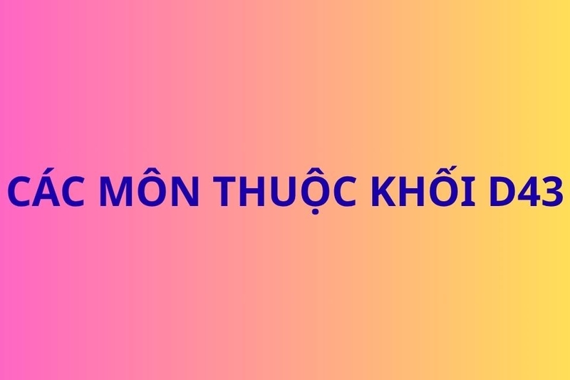 Các môn học thuộc khối D43