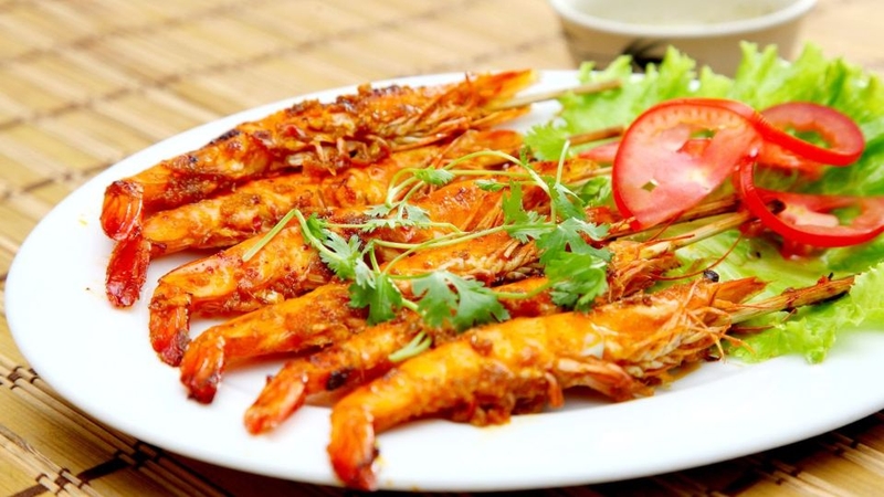 Tôm sắt nướng muối ớt