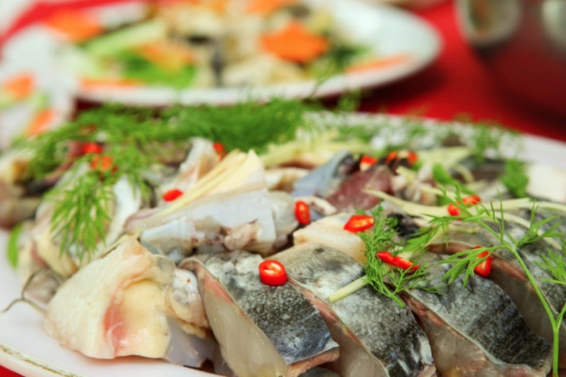 Lẩu cá tầm Măng Đen