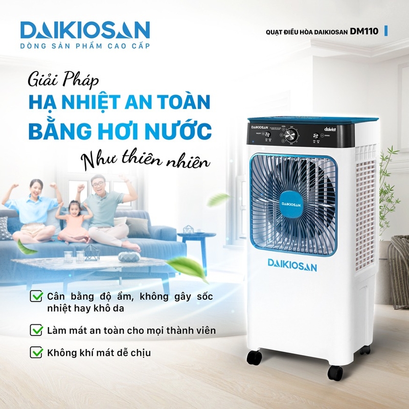 Quạt điều hòa Daikiosan DM110 với 3 tốc độ gió