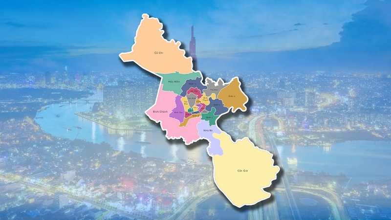 Bản đồ TP.HCM sau sáp nhập