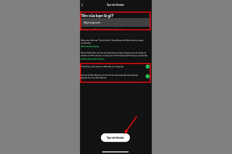 Đăng ký Spotify (hình 10)