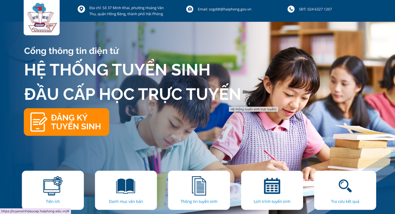 Đăng ký tuyển sinh vào lớp 6 online