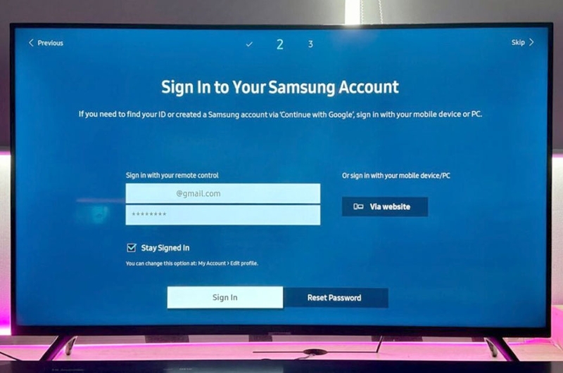 C&aacute;ch đăng nhập t&agrave;i khoản Samsung tr&ecirc;n tivi - 06