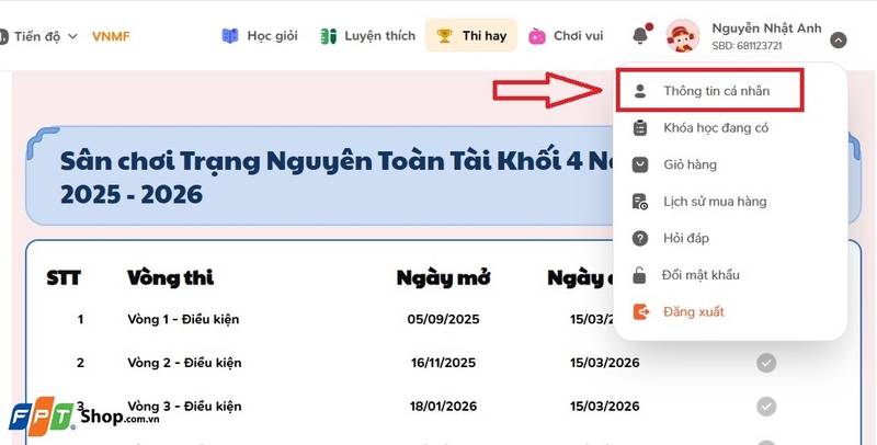 đăng nhập Trạng Nguyên Tiếng Việt 2025-2026 4