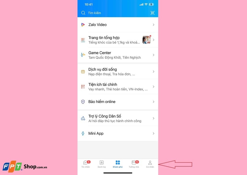 đăng trạng thái và chú thích trên Zalo 2