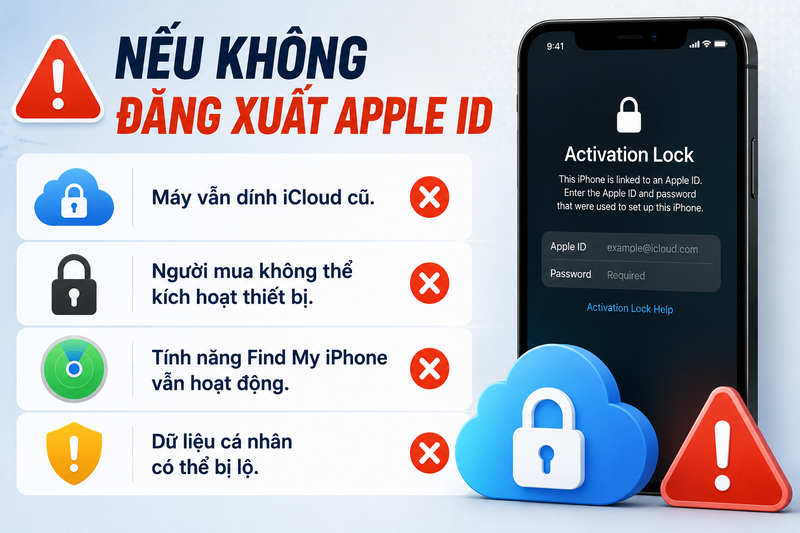 Có nên đăng xuất Apple ID trước khi bán iPhone không?