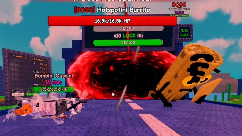 đánh boss trong Plants vs Brainrots hình 4