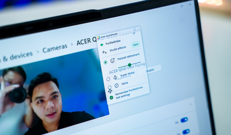 Bộ đôi ứng dụng Acer Sense và công nghệ AI