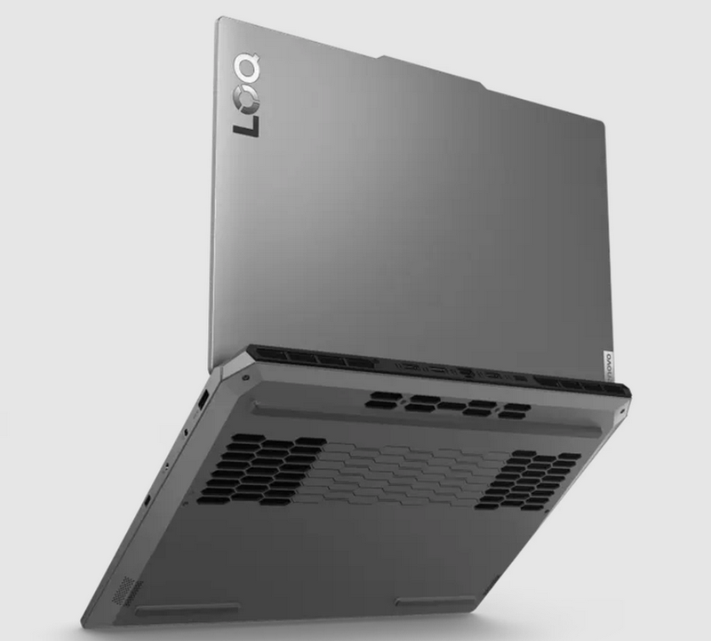 Lenovo LOQ 15ARP9 được phủ một lớp kim loại ở mặt trên