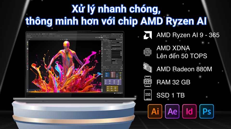 Hiệu năng vượt trội với AMD Ryzen AI 9-365