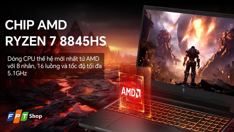 Laptop Acer Nitro V 16 ProPanel Gaming ANV16-41-R4KD R7 8845HS