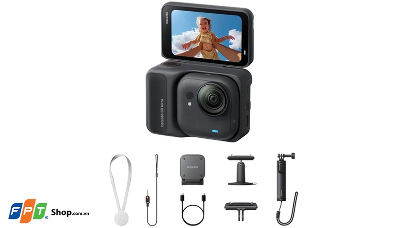 Insta360 GO Ultra được bán kèm bộ phụ kiện đa dạng