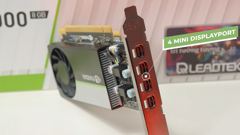 Card hỗ trợ tới bốn cổng mini DisplayPort 1.4