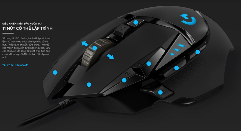 đánh giá chuột logitech g502 hero - Hình 3