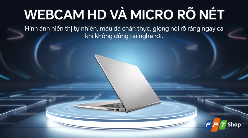 Dell 15 DC15250 i5 - Webcam và âm thanh rõ ràng, phục vụ hội họp