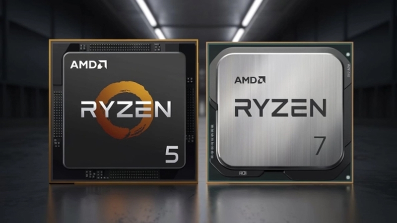 Máy được trang bị các dòng CPU Ryzen