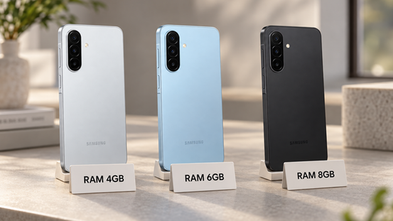 Galaxy A18 sở hữu 3 phiên bản RAM cho người dùng lựa chọn