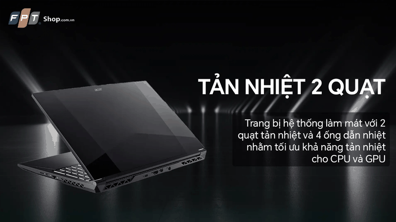 Hệ thống tản nhiệt gồm 2 quạt
