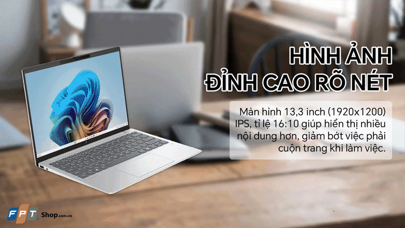 Màn hình kích thước 13.3 inch rõ nét