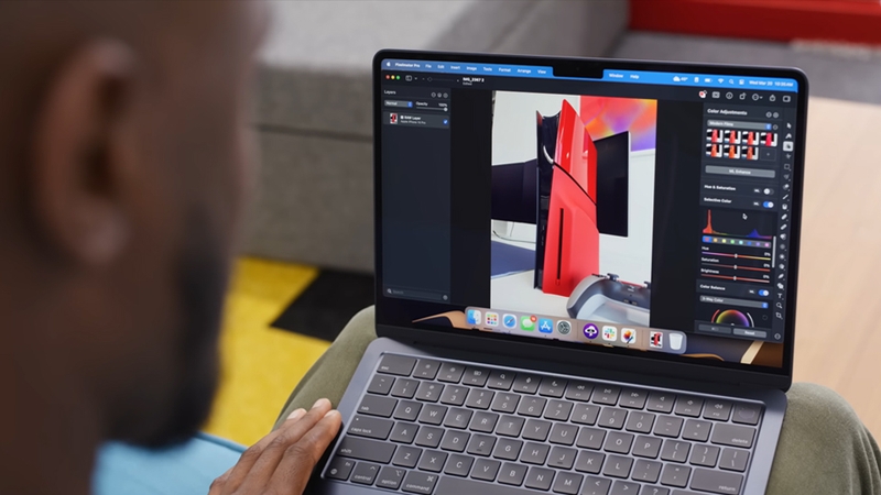 MacBook Air M3 xử lý mượt mà các tác vụ thiết kế