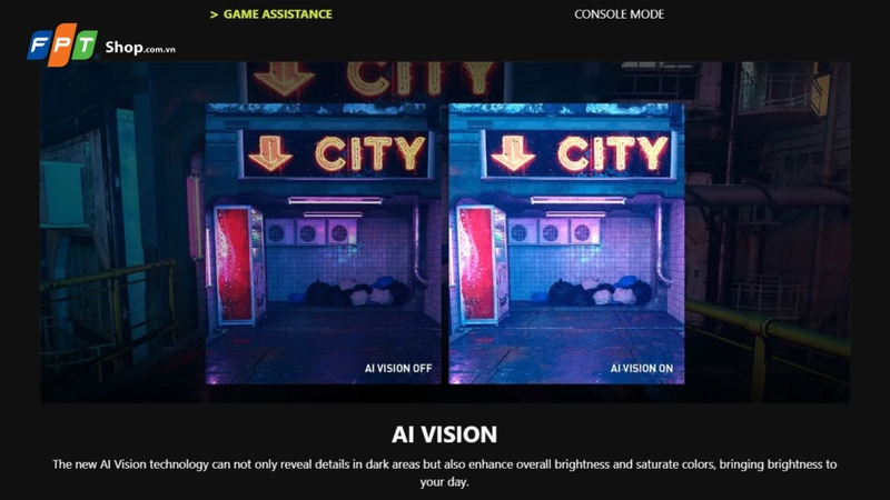 AI Vision hỗ trợ quan sát rõ hơn trong vùng tối