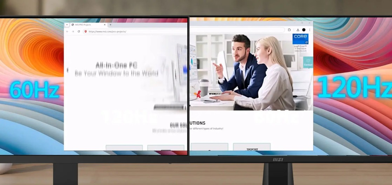 Tần số quét 120 Hz cũng hỗ trợ tốt cho nhu cầu giải trí nhẹ