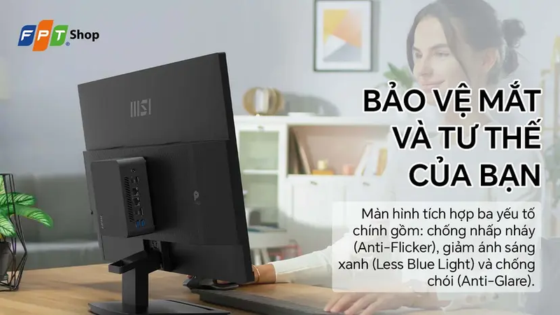 MSI trang bị cho màn hình công nghệ EyeErgo nhằm hỗ trợ bảo vệ sức khỏe thị giác
