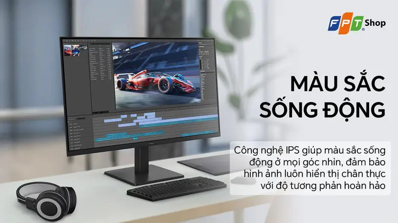 Tấm nền IPS cho màu sắc rõ ràng ở nhiều góc nhìn
