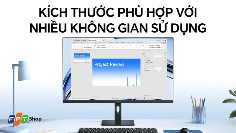 Không gian hiển thị 23.8 inch rõ nét cho học tập và làm việc