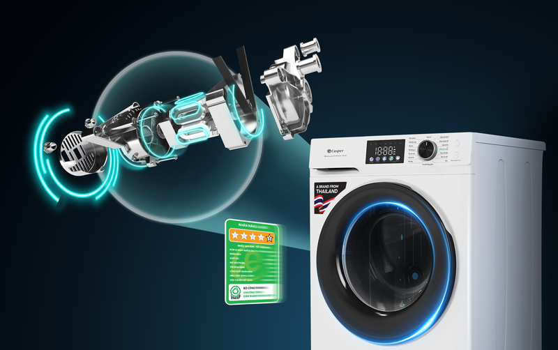 Đánh giá máy giặt Casper 8 kg WF-D8VWR1 - hình 4