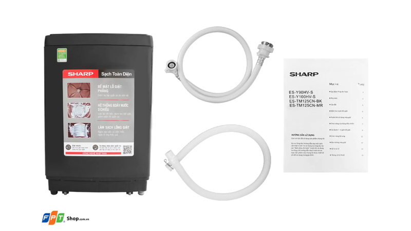 Đánh giá máy giặt Sharp 12.5kg ES-TM125CN-BK 8