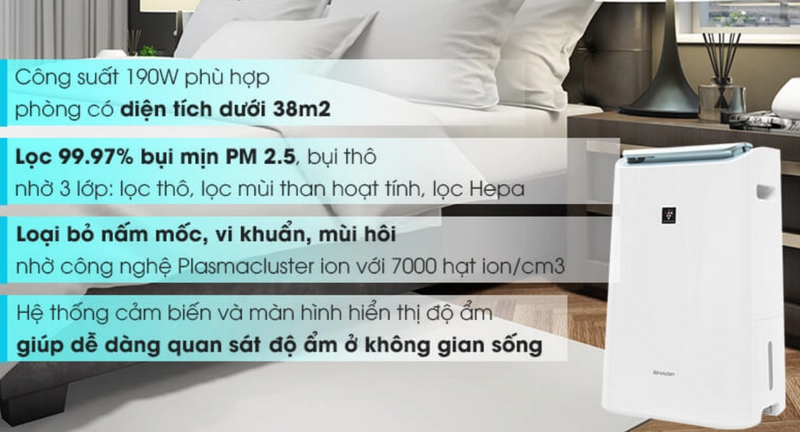 Đánh giá máy hút ẩm DW-E16FA-W 6